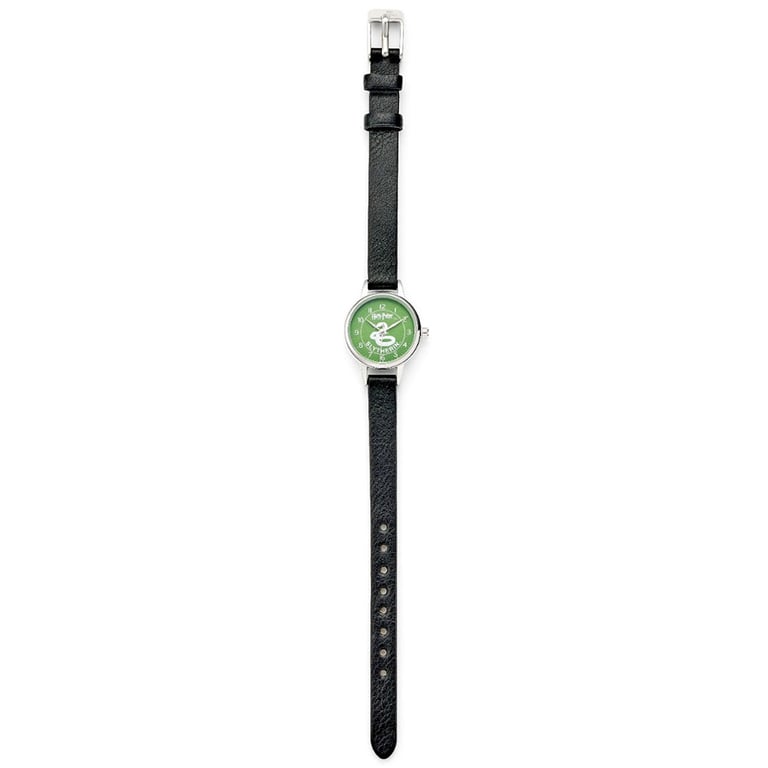 Harry Potter Slytherin Colour Dial Ladies Watch - Silver Dial & Black Strap