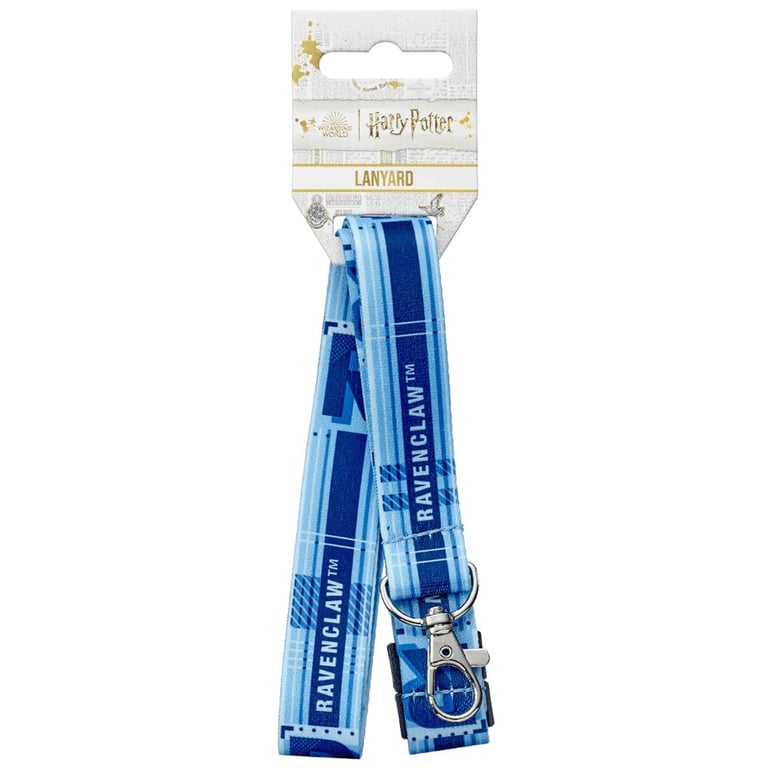 Harry Potter Ravenclaw Lanyard with Metal Clip and Sliding Toggles