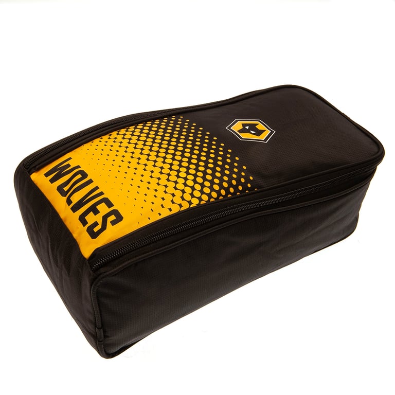 Wolverhampton Wanderers FC Official Fade Design Boot Bag - Double Zipped Storage