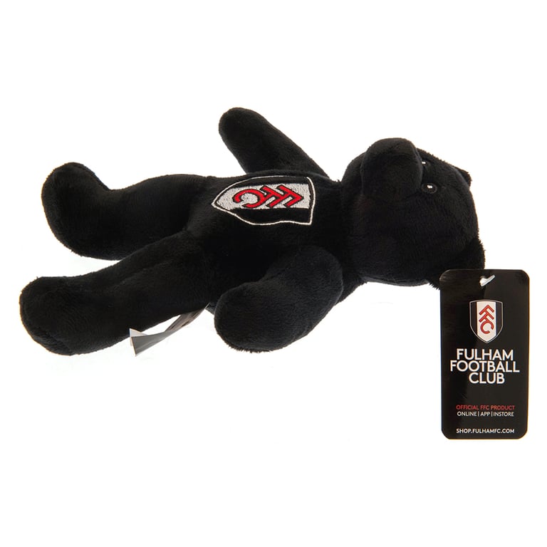Fulham FC Mini Black Plush Bear with Crest and Stitched Details