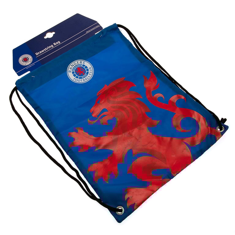 Rangers FC Colour React Royal Blue Gym Bag with Crest and Drawstring Closure