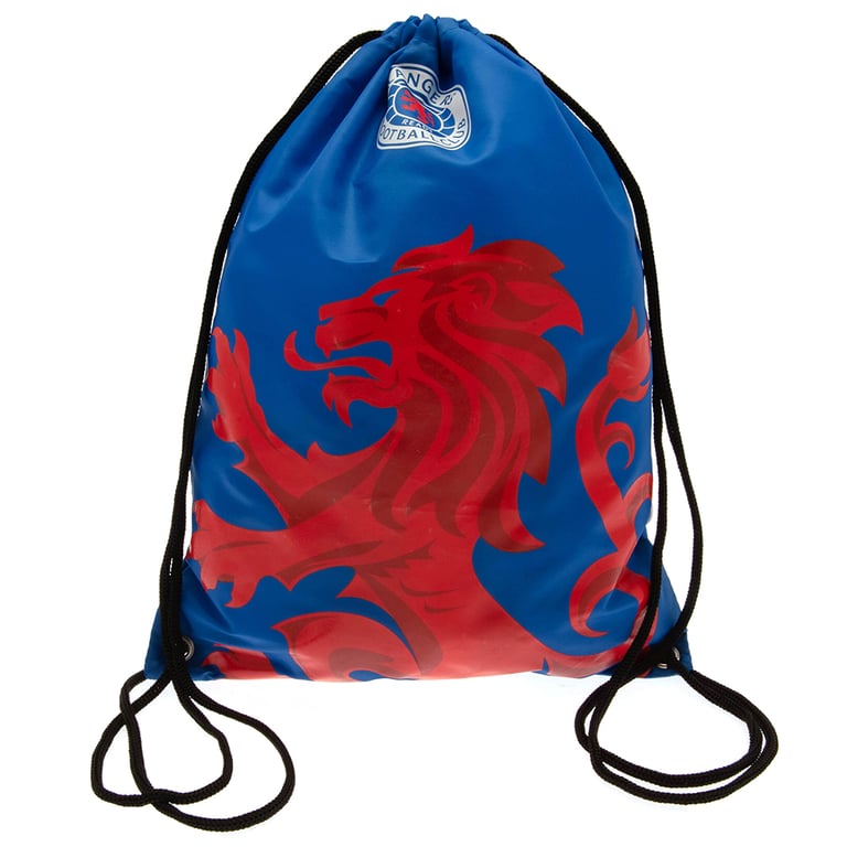 Rangers FC Colour React Royal Blue Gym Bag with Crest and Drawstring Closure