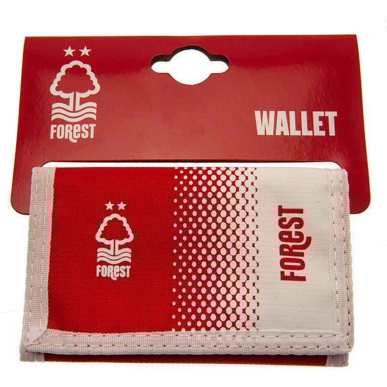 Nottingham Forest FC Fade Design 5 Compartment Wallet with Club Crest and Text Logo