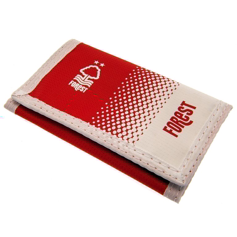 Nottingham Forest FC Fade Design 5 Compartment Wallet with Club Crest and Text Logo