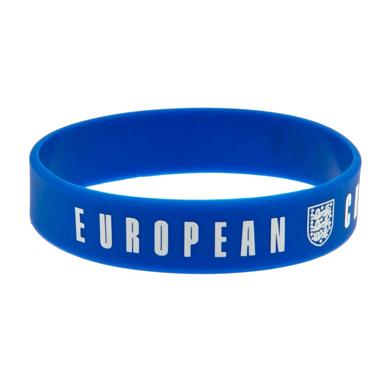 England Lionesses European Champions Silicone Wristband - Royal Blue, One Size Fits All, England Crest Design