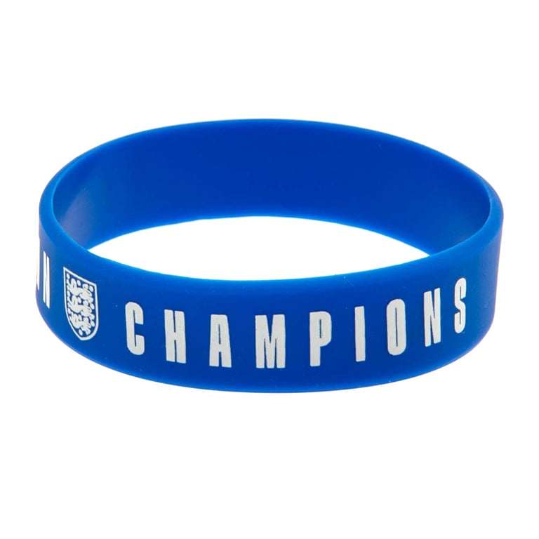 England Lionesses European Champions Silicone Wristband - Royal Blue, One Size Fits All, England Crest Design