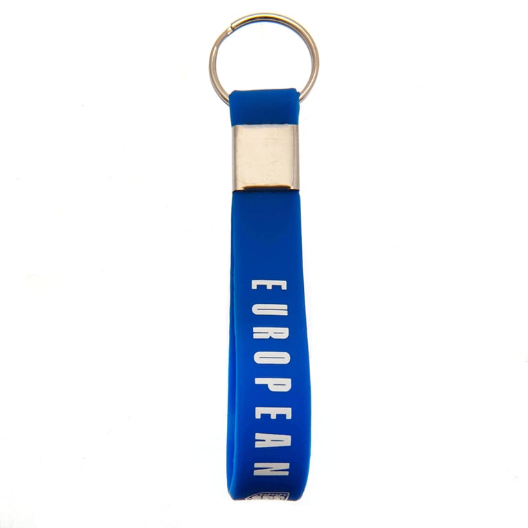 England Lionesses European Champions Silicone Keyring - Royal Blue Crest Design Keychain