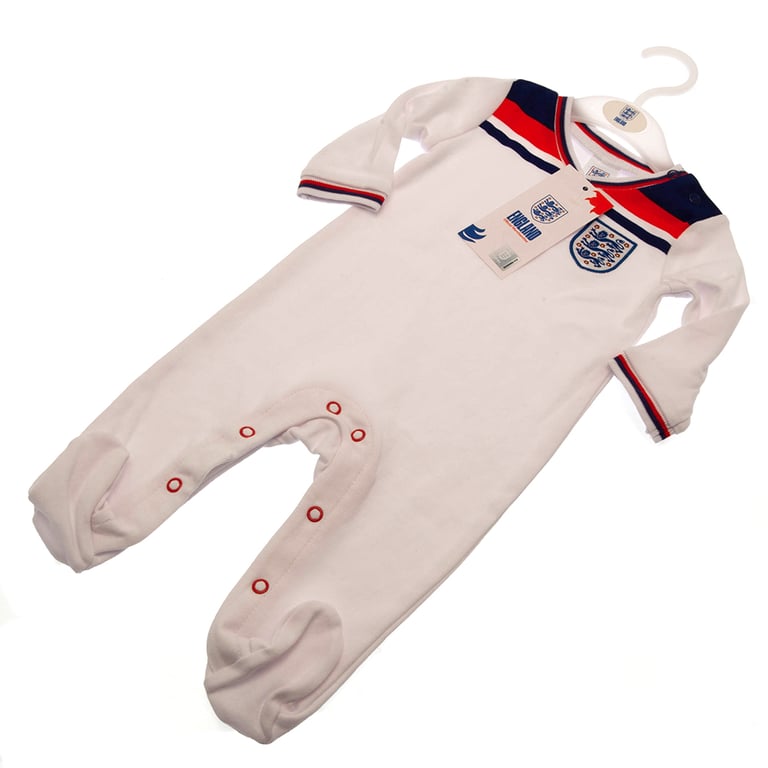 England FA 1982 Retro Cotton Sleepsuit for 3-6 Months Babies