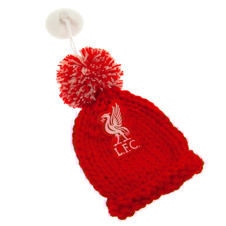 Liverpool FC Mini Wool Hanging Bobble Hat with Liverpool Crest Decoration