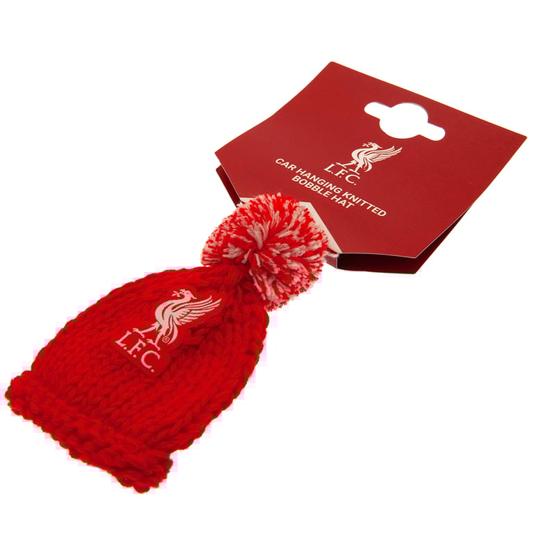 Liverpool FC Mini Wool Hanging Bobble Hat with Liverpool Crest Decoration