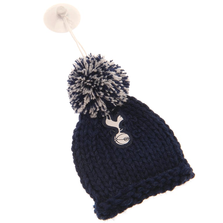 Tottenham Hotspur FC Mini Wool Bobble Hat with Hanging Strap for Home and Car Decoration