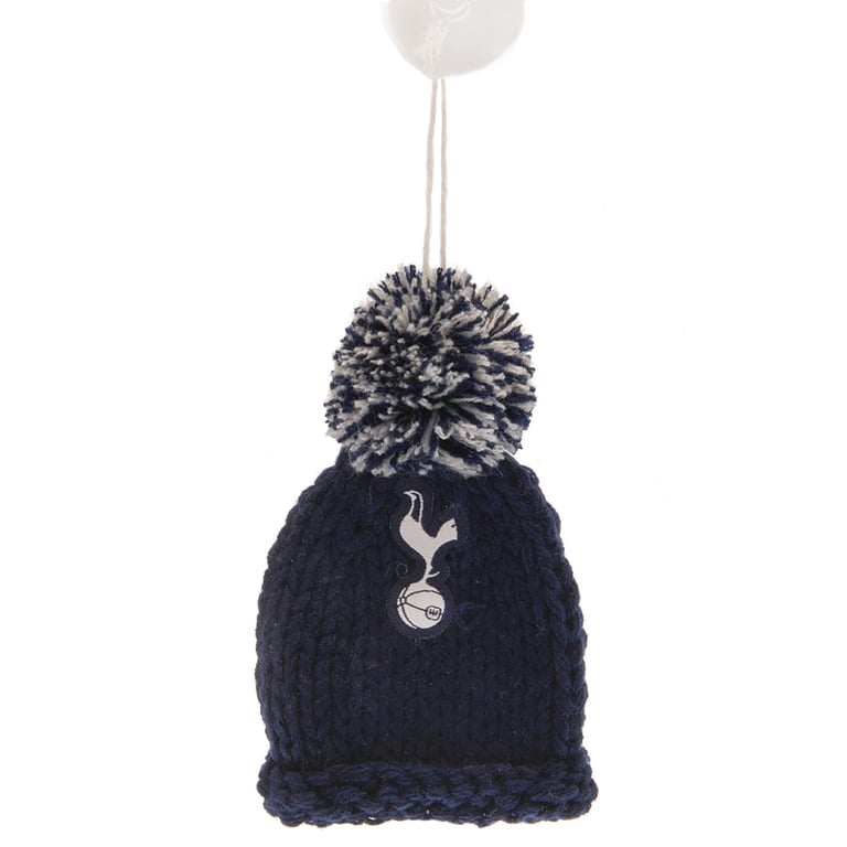 Tottenham Hotspur FC Mini Wool Bobble Hat with Hanging Strap for Home and Car Decoration