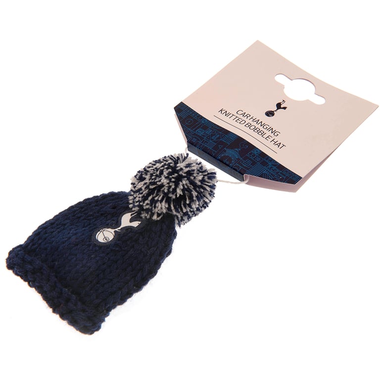 Tottenham Hotspur FC Mini Wool Bobble Hat with Hanging Strap for Home and Car Decoration