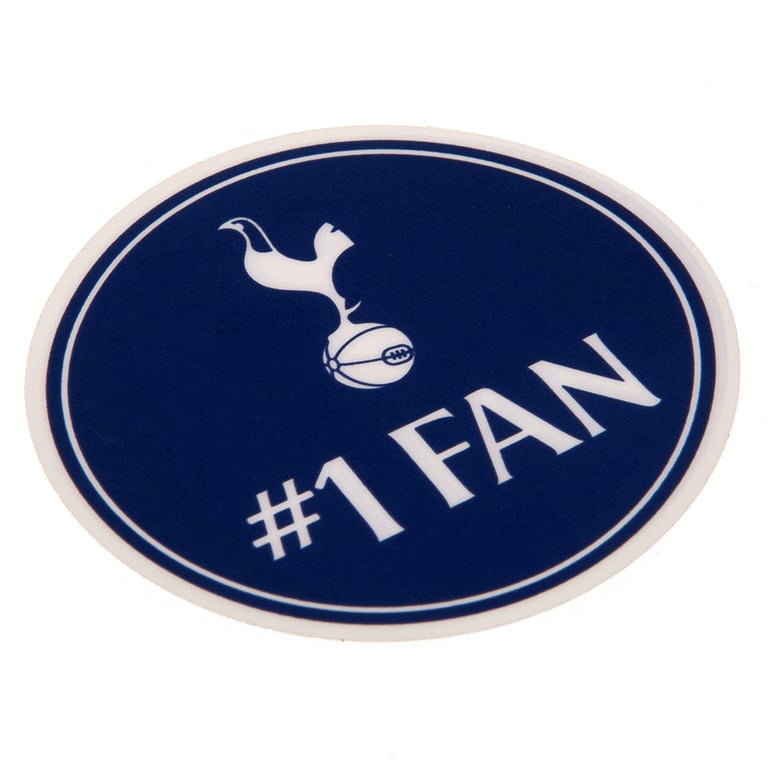 Tottenham Hotspur FC No.1 Fan Car Sticker - High Quality Vinyl Decal with Official Crest and 1FAN Text