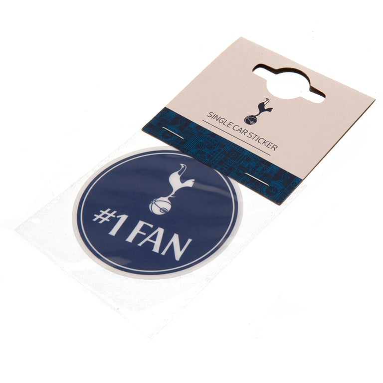 Tottenham Hotspur FC No.1 Fan Car Sticker - High Quality Vinyl Decal with Official Crest and 1FAN Text
