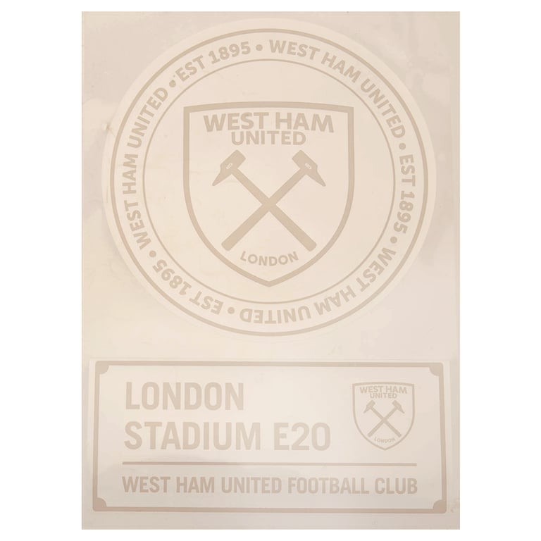 West Ham United FC High Quality A4 Gloss Finish Car Decal 2pk