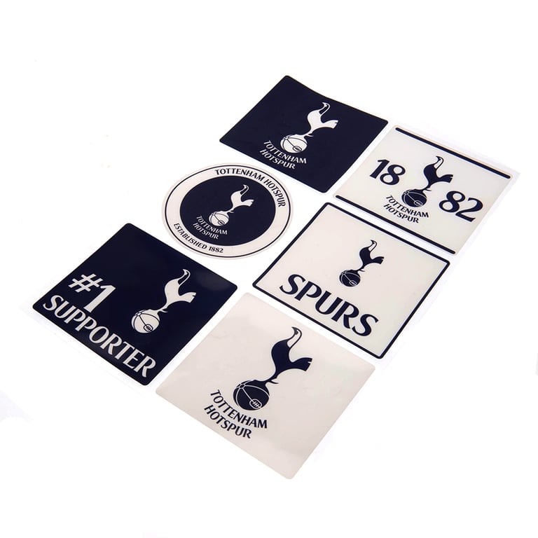 Tottenham Hotspur FC Car Decal Set - High Quality A4 Vinyl Stickers in Gloss Finish