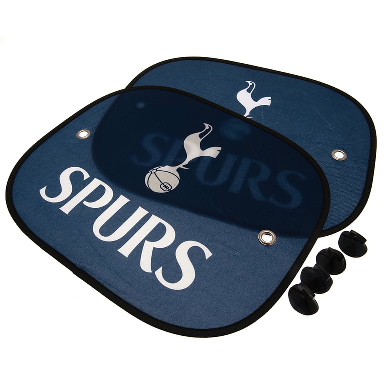 Tottenham Hotspur FC Navy Mesh Car Window Sunshades with Club Crest and Suction Pads