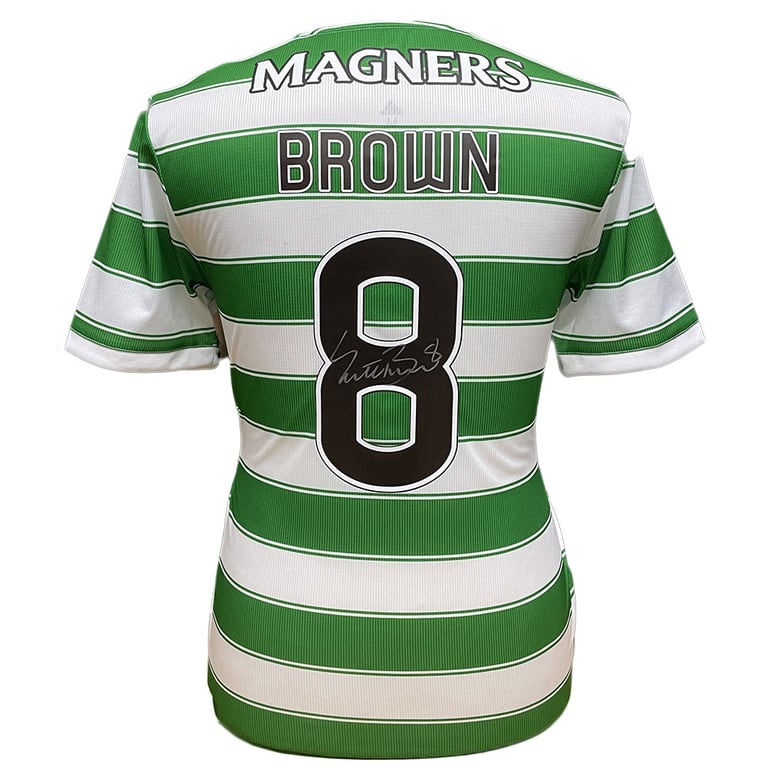 Celtic FC 2021-22 Replica Shirt Signed by Scott Brown in Glasgow