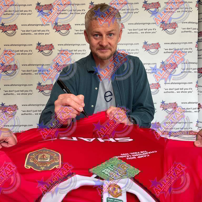 Manchester United FC 1999 Solskjaer & Sheringham Signed Replica Shirt