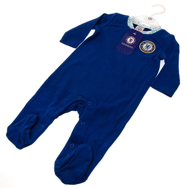 Chelsea FC Royal Blue Long Sleeve Baby Sleepsuit 9-12 Months