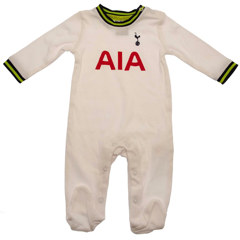 Tottenham Hotspur FC Navy and White Baby Sleepsuit 6-9 Mths Cotton