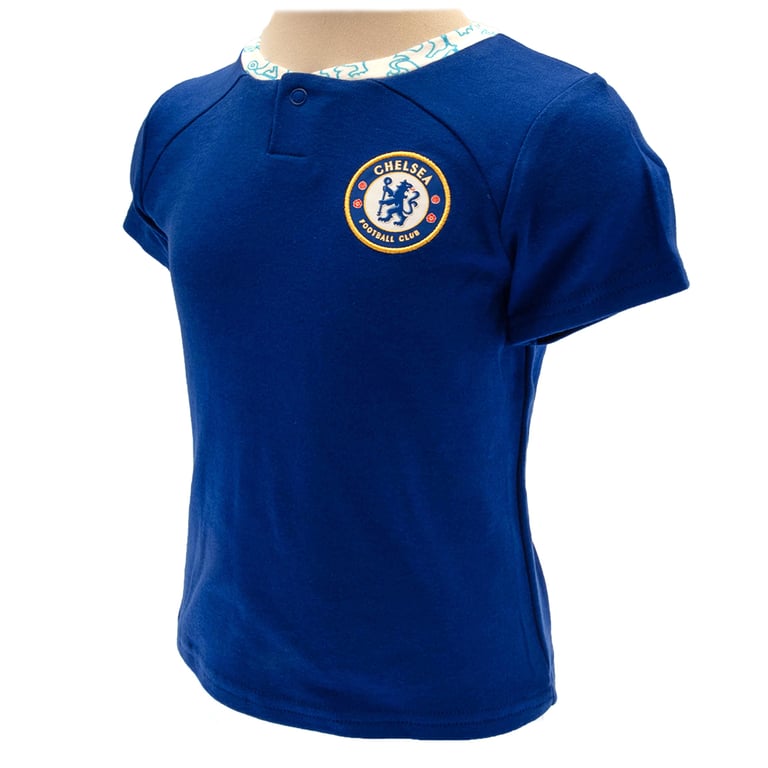Chelsea FC 2022-23 Season Royal Blue Baby Shirt & Short Set - Soft Cotton Construction