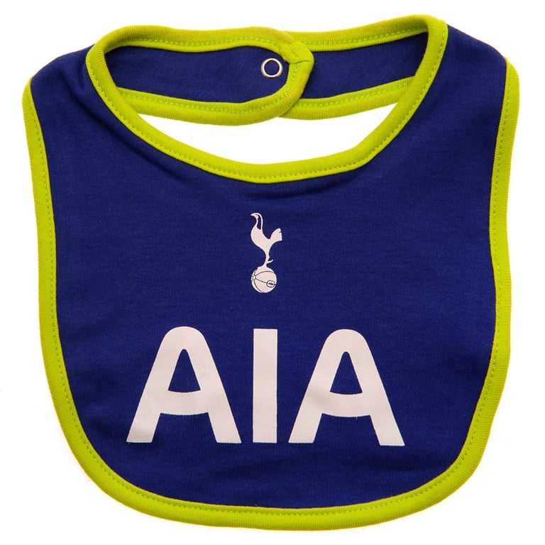 Tottenham Hotspur FC 2 Pack Cotton Bibs with Press Stud Fastening and Crest Design