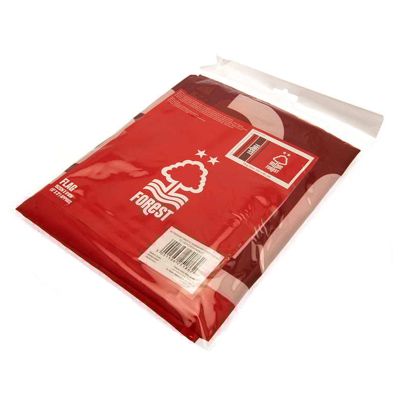 Nottingham Forest FC 100 Polyester Supporters Flag - Full Colour Crest Design