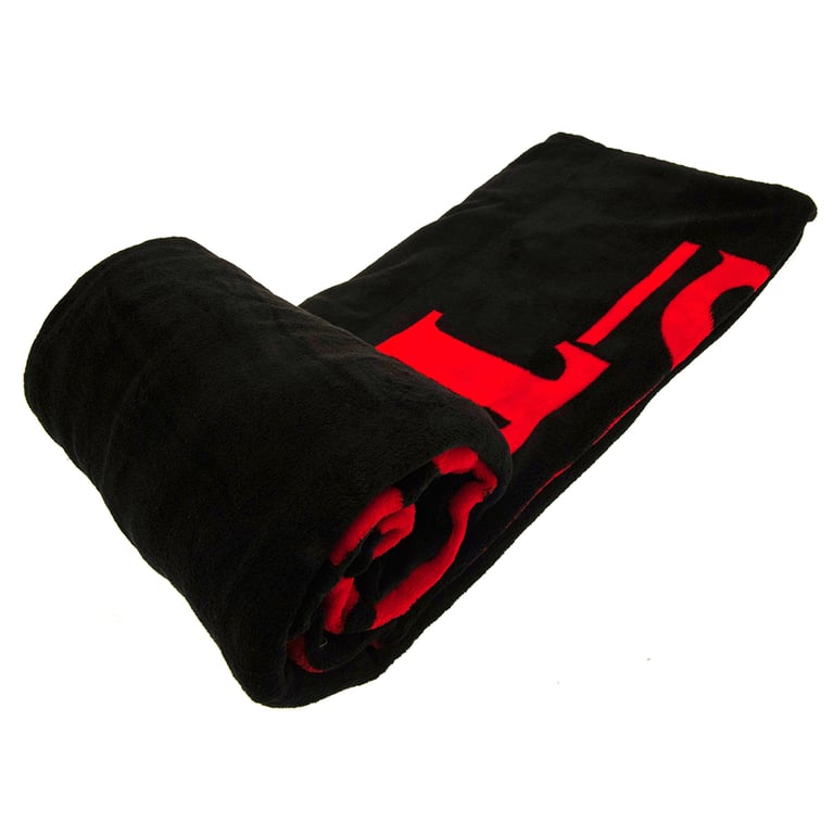 Stranger Things Luxury Polyester Fleece Blanket with Iconic Logo - Black