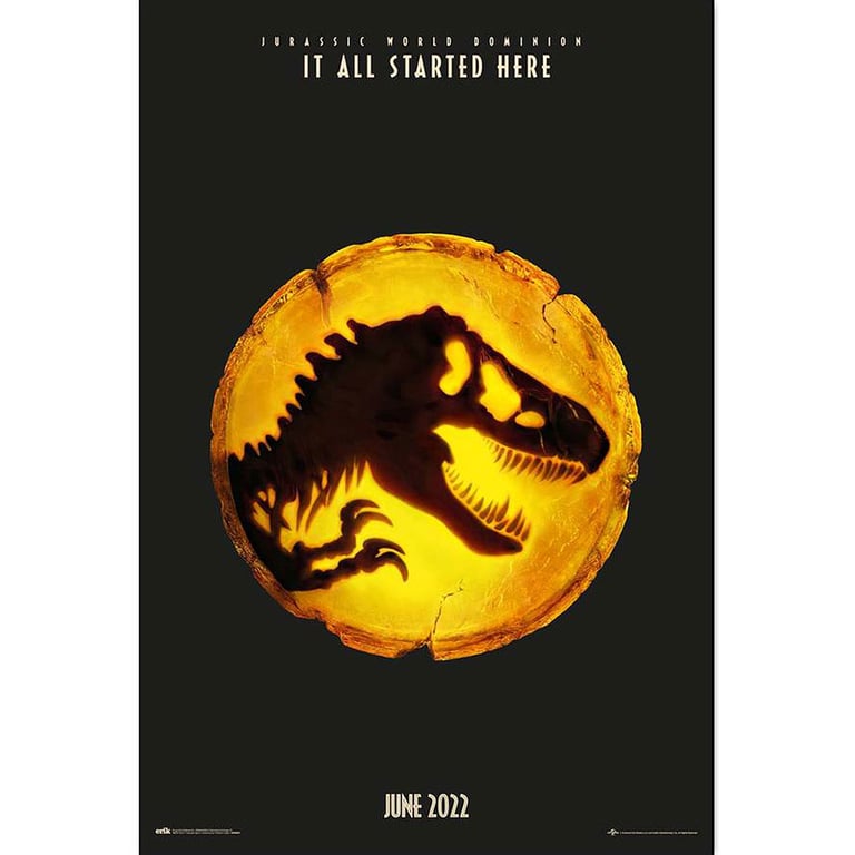 Jurassic World Dominion 58cm High Resolution T-Rex Logo Gloss Poster