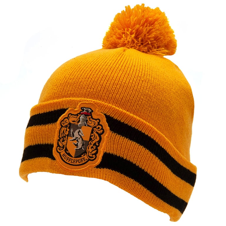 Harry Potter Junior Hufflepuff House Crest Knitted Beanie and Scarf Set