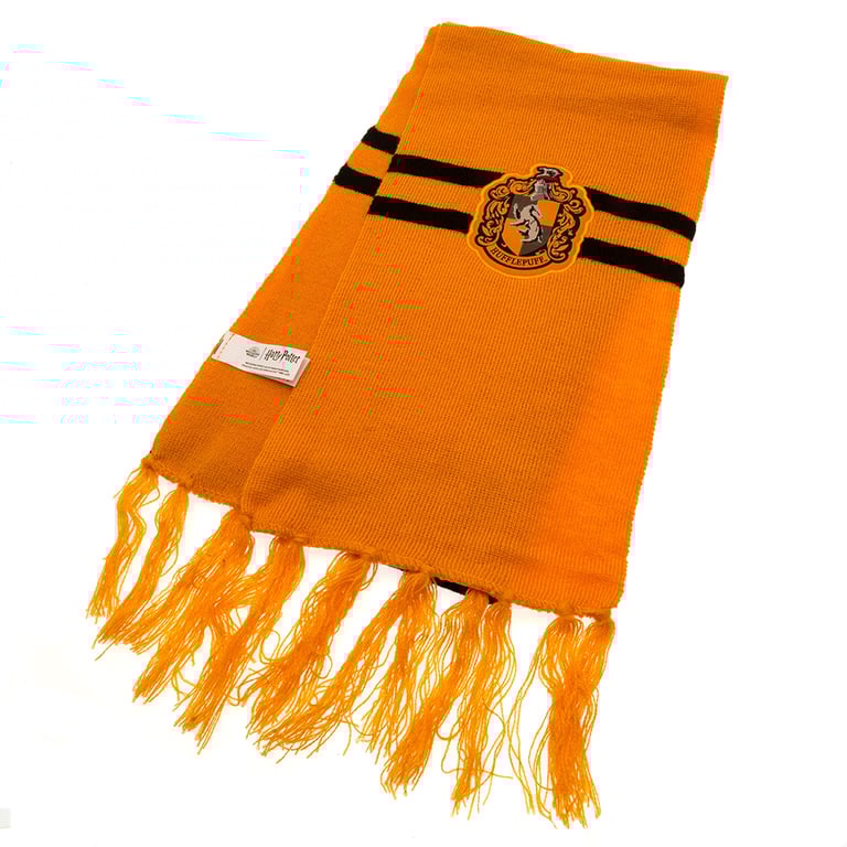 Harry Potter Junior Hufflepuff House Crest Knitted Beanie and Scarf Set