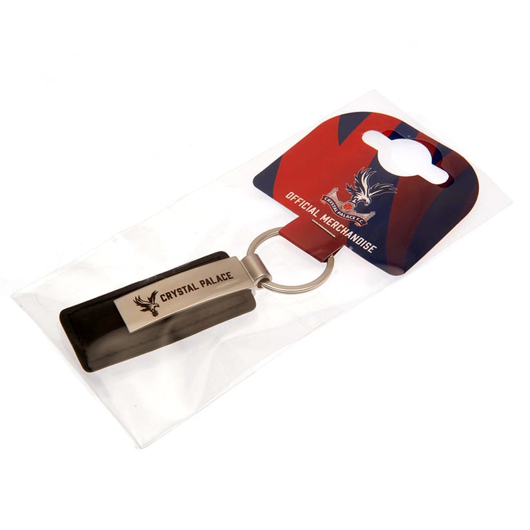 Crystal Palace FC Executive Leather Key Fob with Metal Keeper Top