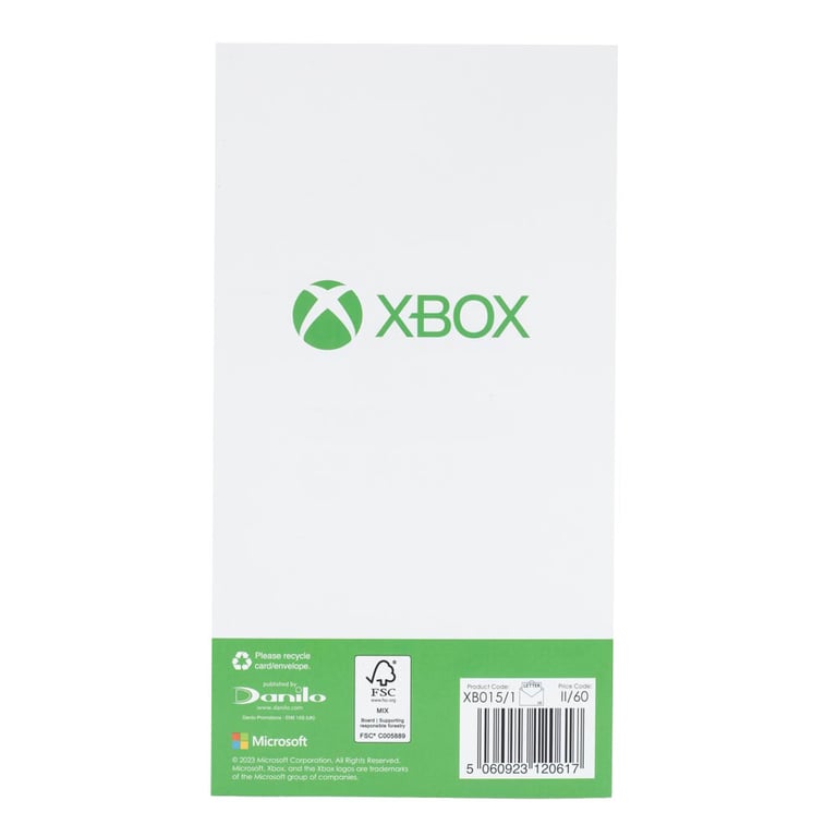 Xbox Video Game Birthday Card Featuring Multiple Controllers and Logo