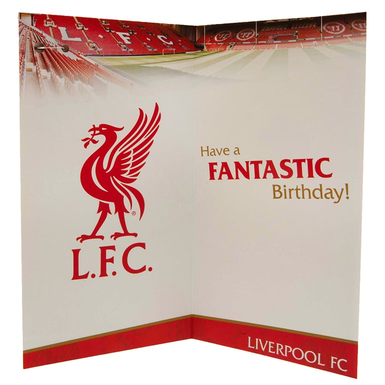Liverpool FC Boy Birthday Card - Colourful Liverbird Design with Badge and Message Inside