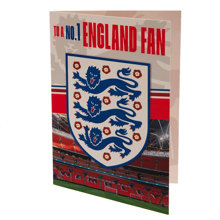 England FA Birthday Card - Wembley Stadium Graphic with England Crest