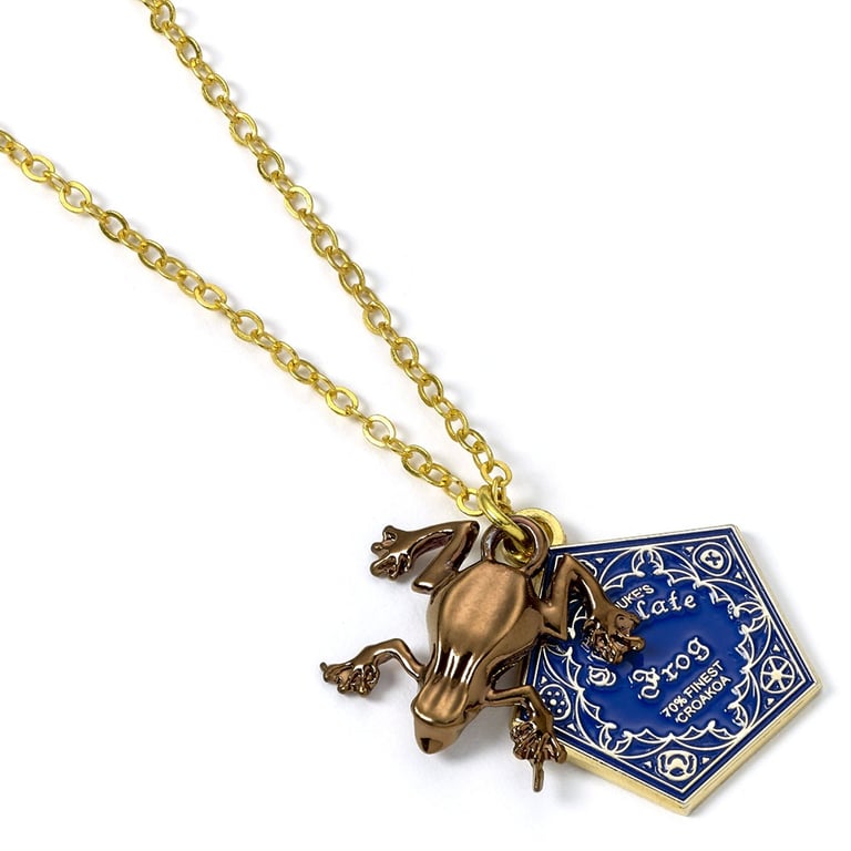 Harry Potter Gold Plated Chocolate Frog Necklace Charm Accessory