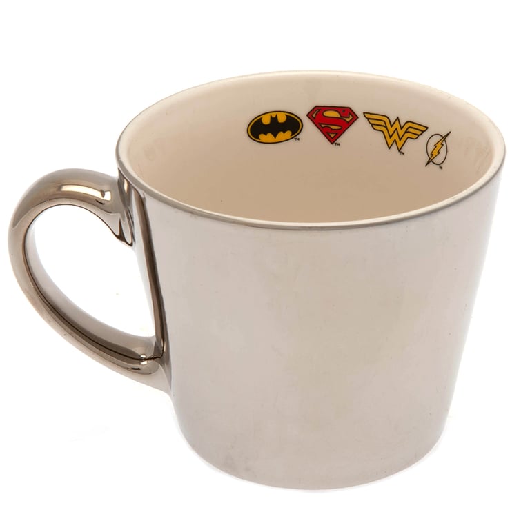 DC Comics Mirror Logo Mug & Plate Gift Set - Shiny Collectible Design
