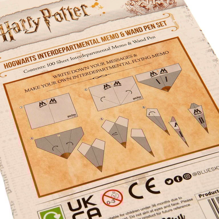 Harry Potter Interdepartmental Memo Pad & Wand Pen Set