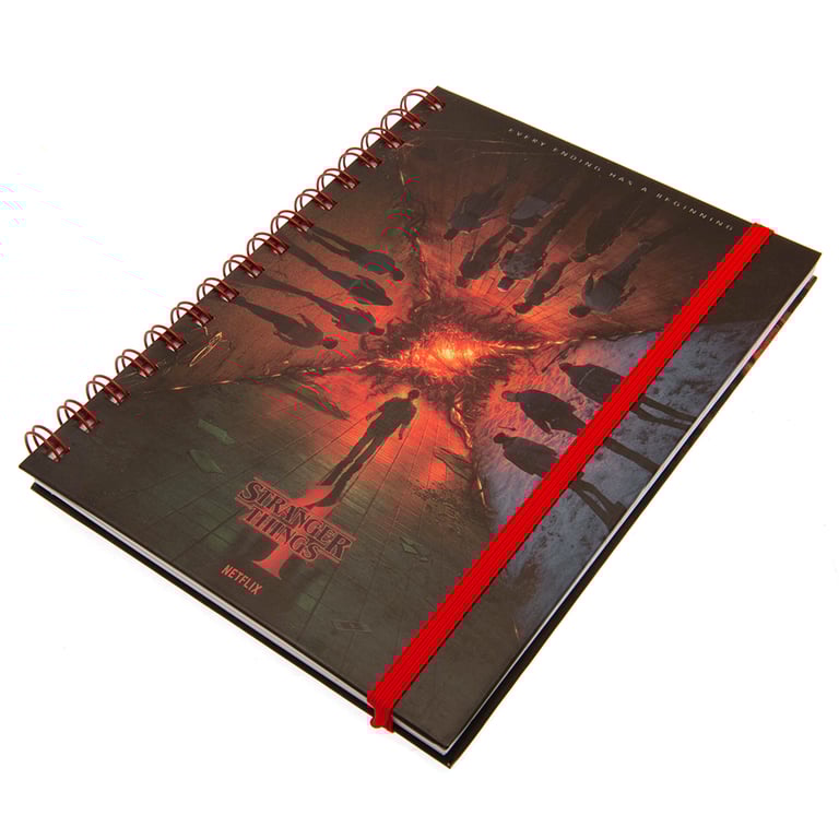 Stranger Things 4 A5 Spiral Bound Notebook with Season 4 Artwork and Lined Pages