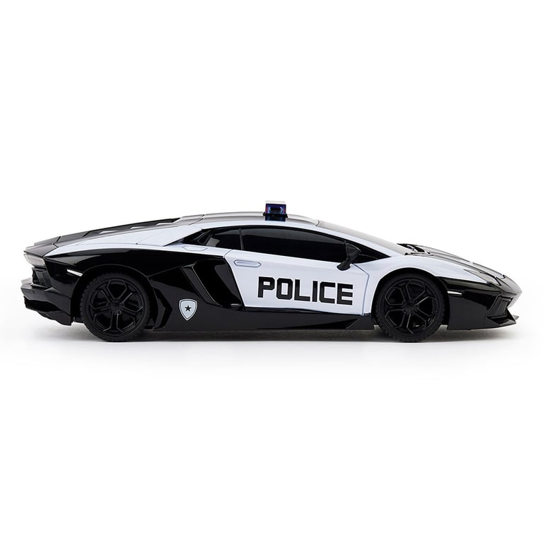 Lamborghini Aventador 1:24 Scale Police Radio Controlled Car with Spring Suspension and LED Headlights