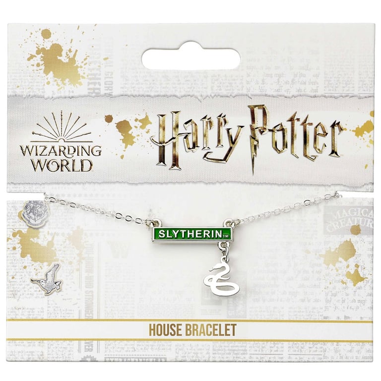 Slytherin Silver Plated Bar Bracelet - Official Harry Potter Jewelry