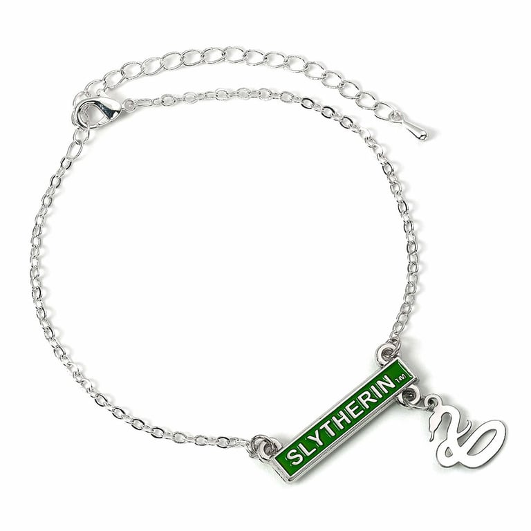 Slytherin Silver Plated Bar Bracelet - Official Harry Potter Jewelry