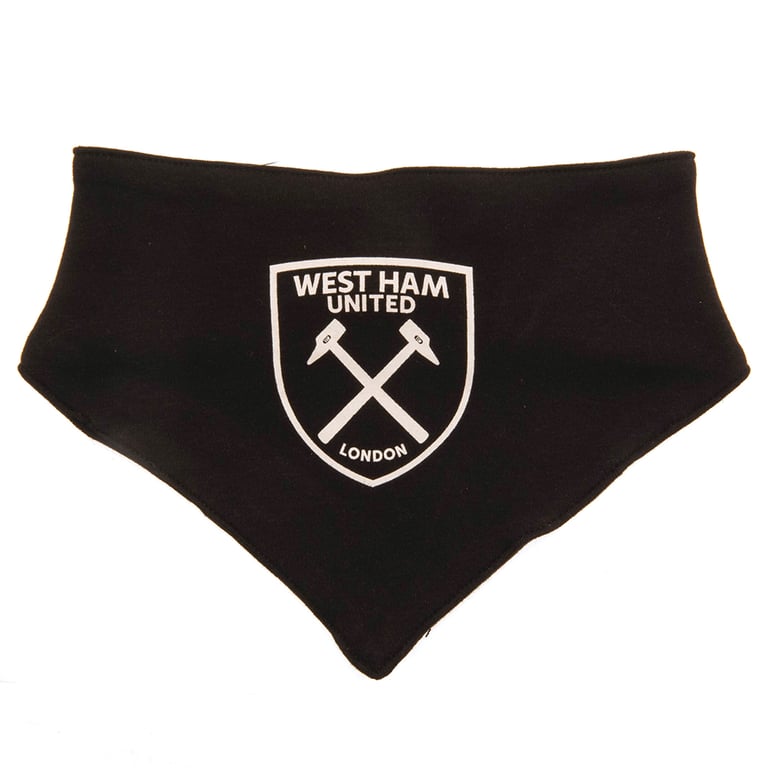West Ham United FC 2 Pack Contrast Colour Cotton Bibs with Club Crest