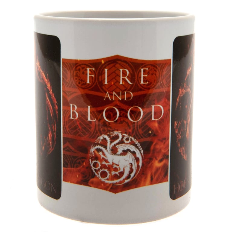 House of the Dragon Fire and Blood Ceramic Mug
