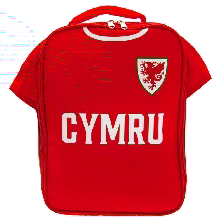 FA Wales Kit Lunch Bag - Double Zipped Opening with Carry Handle and Name Tag
