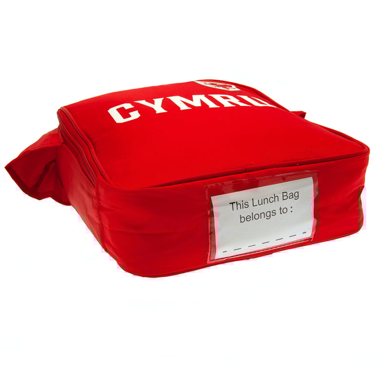 FA Wales Kit Lunch Bag - Double Zipped Opening with Carry Handle and Name Tag