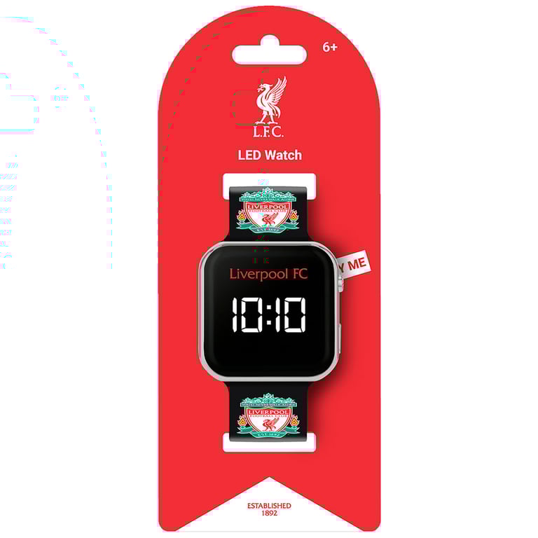 Liverpool FC LED Kids Watch - LFC Branded Time Display with YNWA Strap and Club Crest