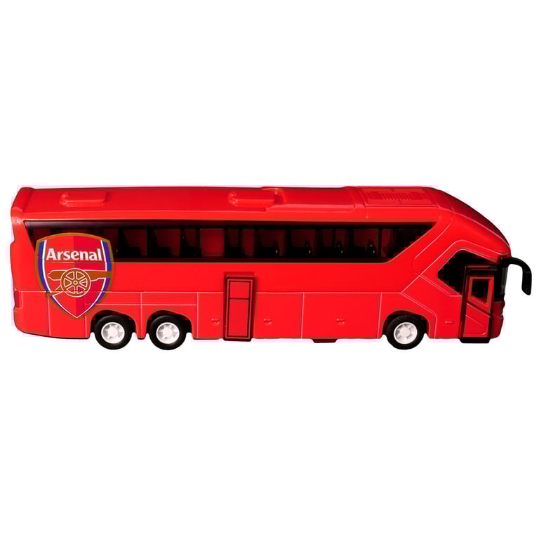 Arsenal FC Diecast Team Bus - Detailed Replica with Functioning Wheels & Opening Doors
